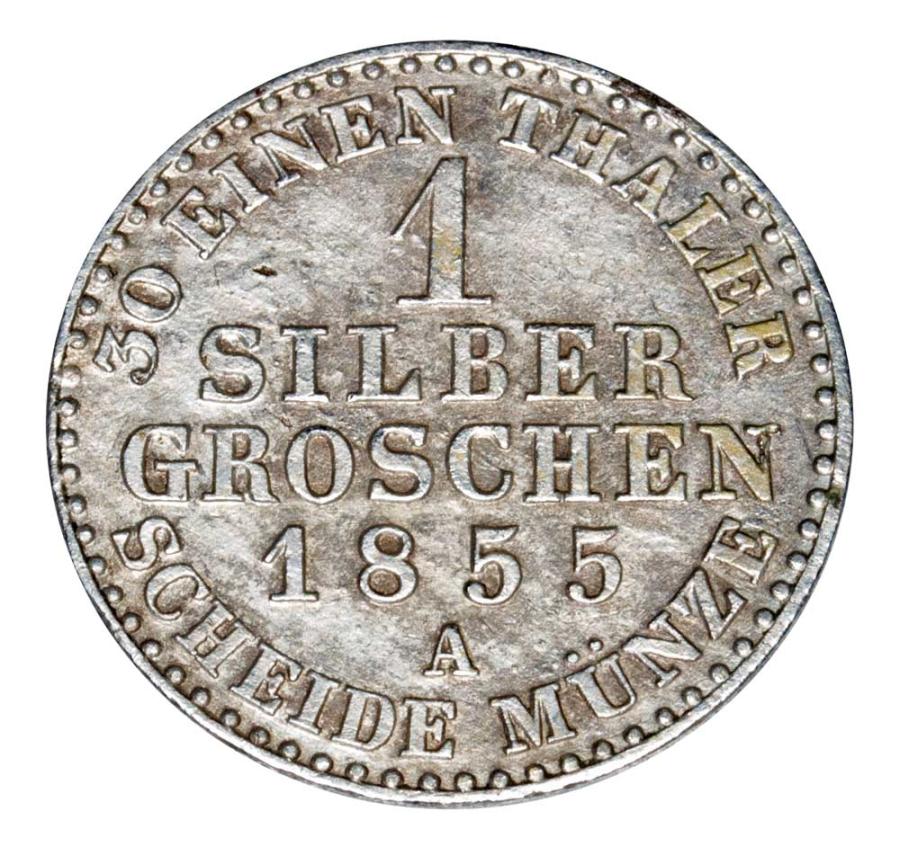 1 grosz d'argent 1855 Frédéric Guillaume IV Prusse Berlin A