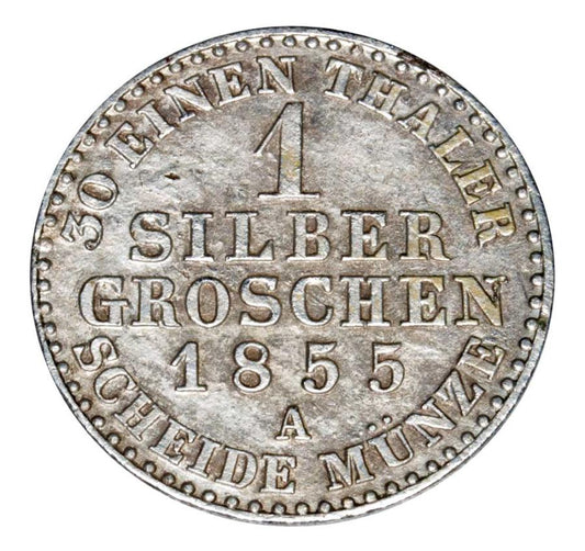 1 grosz d'argent 1855 Frédéric Guillaume IV Prusse Berlin A