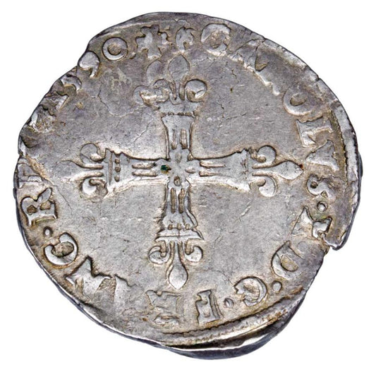 1/4 écu 1590 Charles X France Paris A