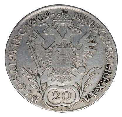20 couronnes 1809 François II Habsbourg Autriche Vienne A