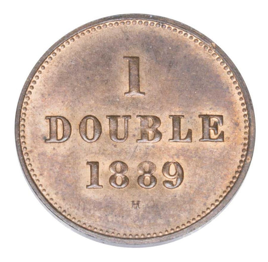 1 double 1889 Grande-Bretagne Guernesey Birmingham H