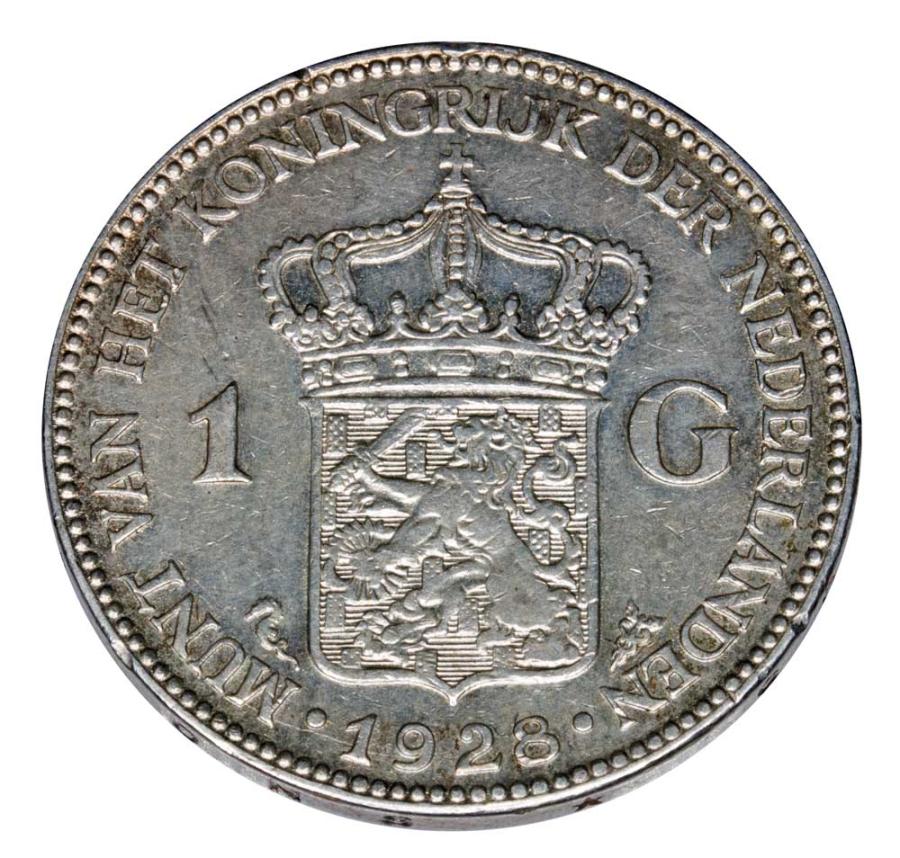 1 florin 1928 Wilhelmine d'Orange-Nassau Pays-Bas Utrecht