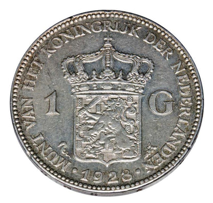 1 florin 1928 Wilhelmine d'Orange-Nassau Pays-Bas Utrecht