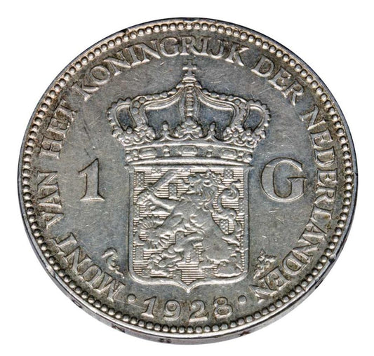 1 florin 1928 Wilhelmine d'Orange-Nassau Pays-Bas Utrecht
