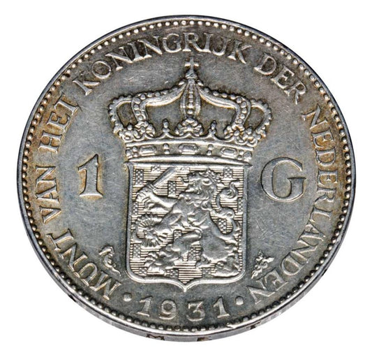 1 florin 1931 Wilhelmine d'Orange-Nassau Pays-Bas Utrecht