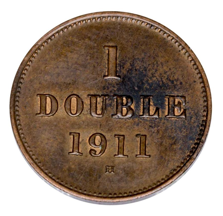 1 double 1911 Grande-Bretagne Guernesey Birmingham H