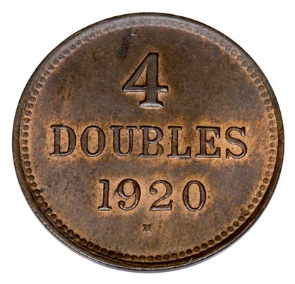 4 doubles 1920 Grande-Bretagne Guernesey Birmingham H