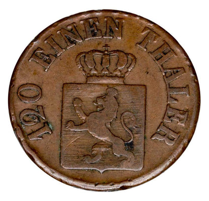 3 Hellers 1850 Frédéric Guillaume Ier Allemagne Hesse Cassel