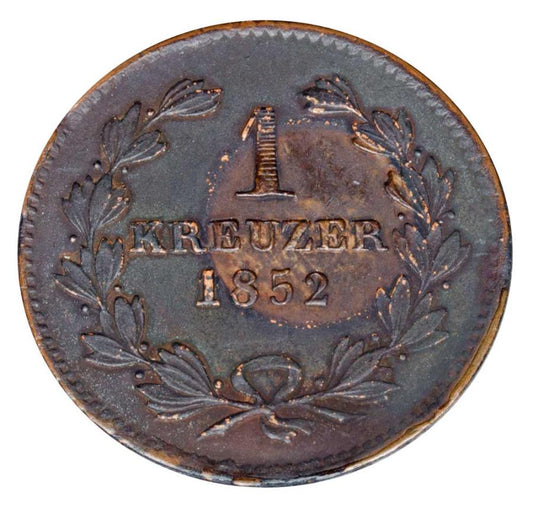 1 kreuzer 1852 Léopold de Bade Allemagne Baden
