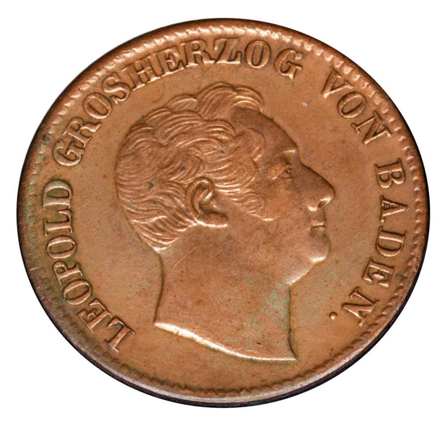 1 kreuzer 1852 Léopold de Bade Allemagne Baden