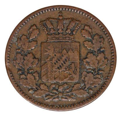 2 pfennigs 1859 Maximilien II Allemagne Bavière