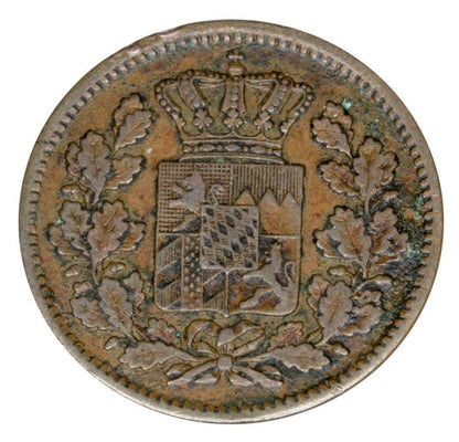 2 pfennigs 1869 Louis II de Bavière Allemagne