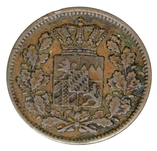 2 pfennigs 1869 Louis II de Bavière Allemagne