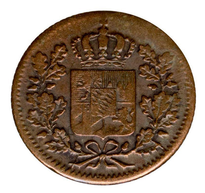 1 pfennig 1855 Maximilien II Allemagne Bavière