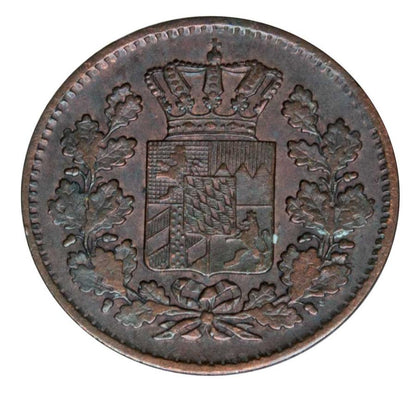1 pfennig 1869 Louis II de Bavière Allemagne