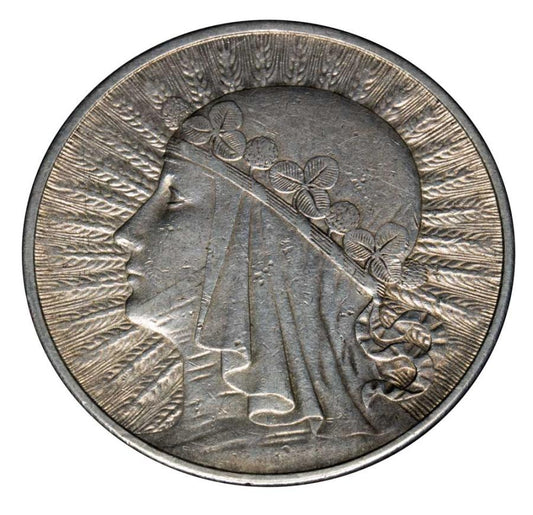 10 złoty 1932 Pologne Londres Tête de femme