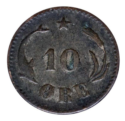 10 ore 1884 Christian IX Danemark Copenhague