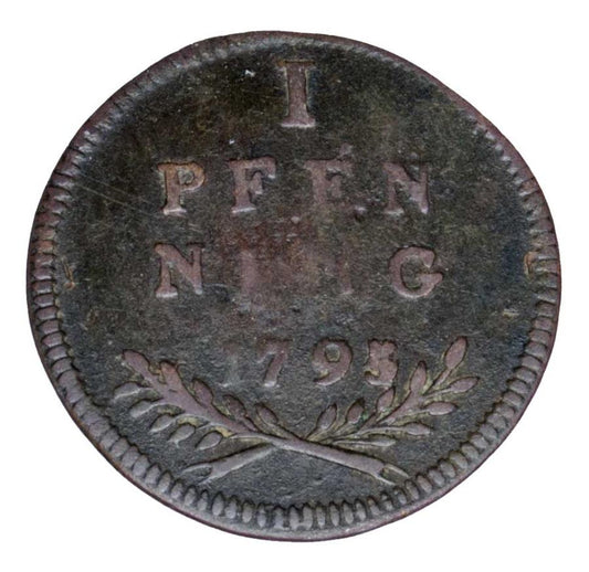 1 pfennig 1795 Hieronymus von Colloredo Autriche Salzbourg