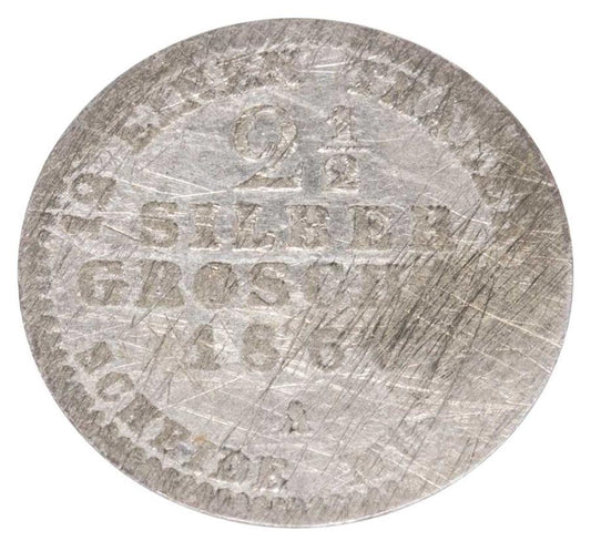 2 1/2 groschen en argent 1868 Guillaume Ier Allemagne Berlin