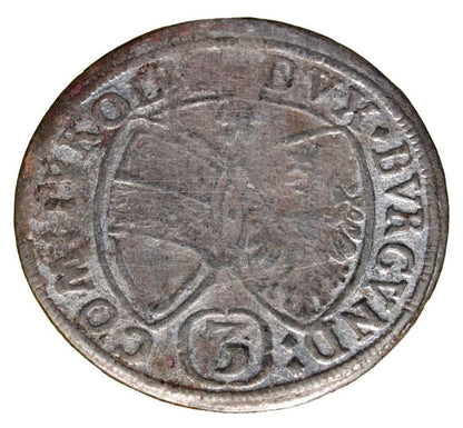 3 krajcary 1658 Ferdinand Charles Autriche Tyrol Hall