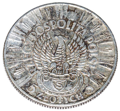 5 zloty 1934 Varsovie Aigle Légionnaire Józef Piłsudski