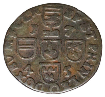 1 liard 1745 Jean Théodore Wittelsbach Belgique Évêché de Liège