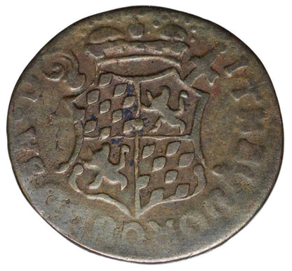 1 liard 1745 Jean Théodore Wittelsbach Belgique Évêché de Liège