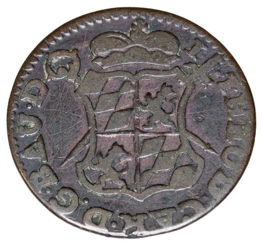 1 liard 1751 Jean Théodore Wittelsbach Belgique Évêché de Liège