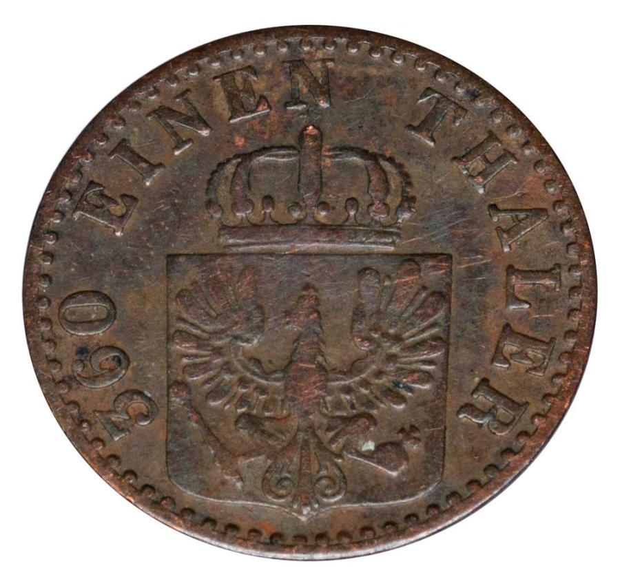 1 pfennig 1861 Guillaume Ier de Hohenzollern Allemagne Berlin