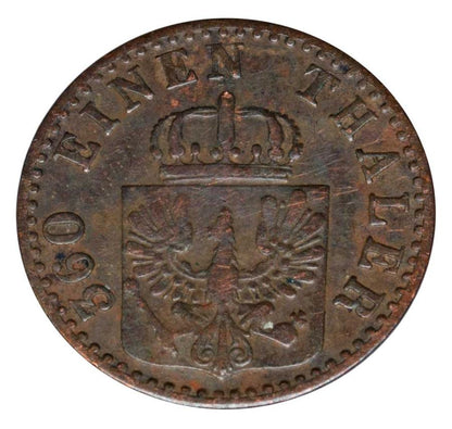 1 pfennig 1861 Guillaume Ier de Hohenzollern Allemagne Berlin