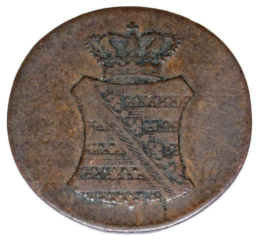 1 pfennig 1833 Antoine le Bon Allemagne Saxe Dresde G
