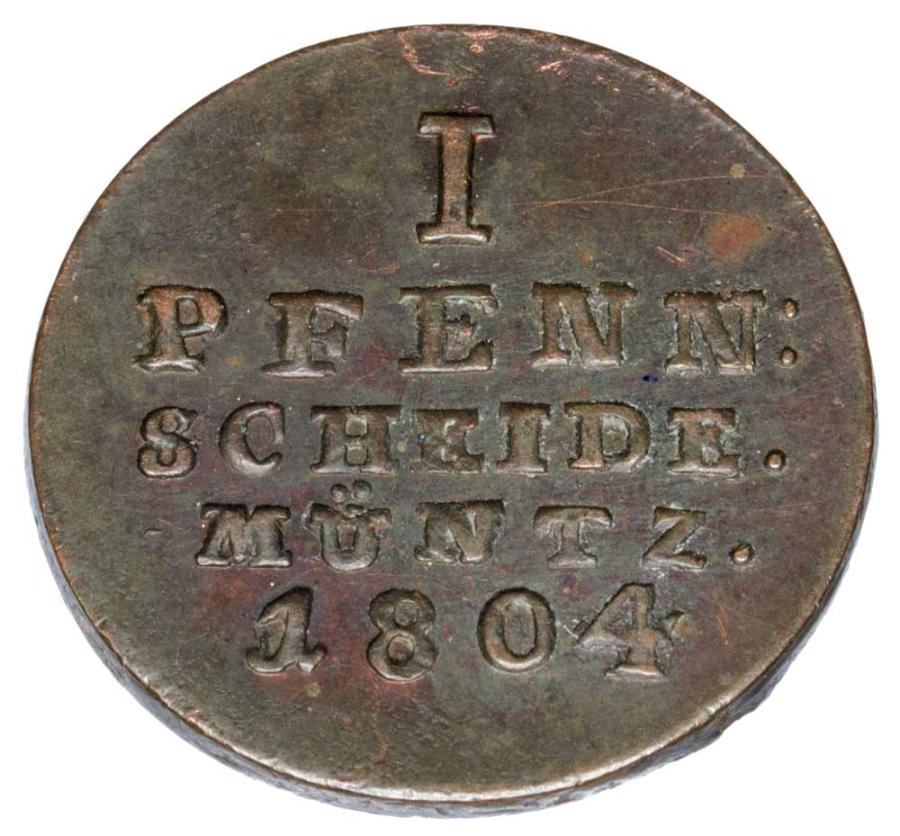 1 pfennig 1804 George III Brunswick Lunebourg Calenberg Hanovre