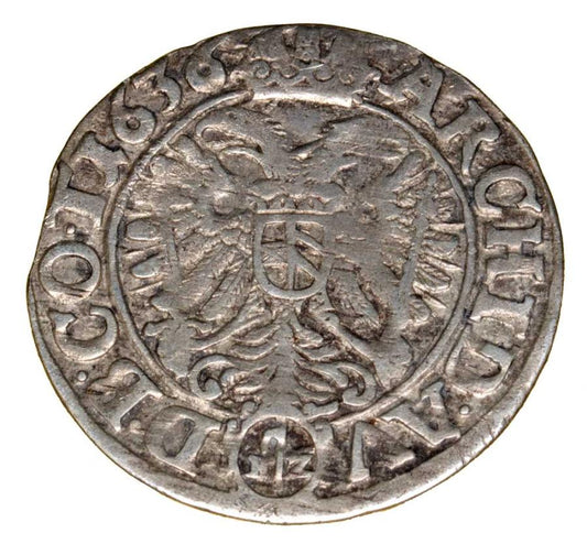 3 krajcary 1636 Ferdinand III Habsbourg Silésie Wrocław